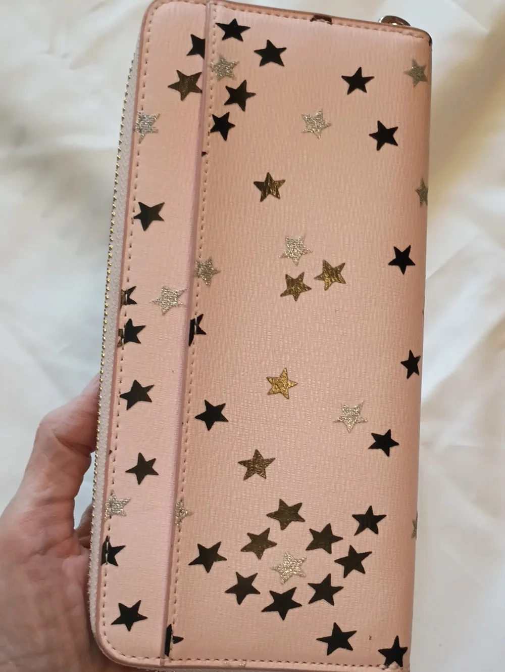 kate spade Pink Star-Print Zip Wallet